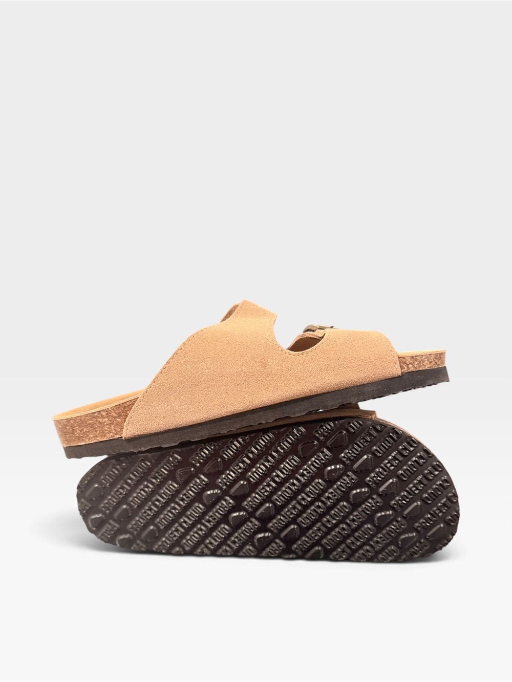 Project Cloud Women's Tan Double-Buckle Slide Sandals - Picture 6 of 7